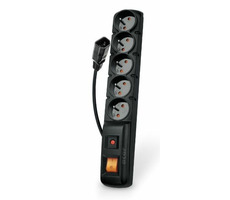 Acar F5 IEC 1,5 m Kabel / 5 Steckdosen / Überspannungsschutz / C14 zu USV