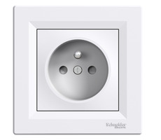 Schneider Electric Asfora - Steckdose 2P+PE - Rollläden - 16A - Weiß
