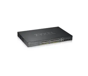ZyXEL GS1920-24HPv2 28- Port / 28- Port Managed PoE Switch / 24x Gigabit / 4X Gigabit RJ45 & SFP / 375W PoE
