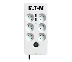 EATON Protection Box PB6UF / Überspannungsschutz / 6 Steckdosen / 2x USB Port