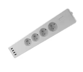 iQtech SmartLife WT004 weiß / intelligenter WLAN-Vierfach-Adapter / 240V / 10A / 2,4GHz / 4xUSB