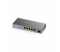 ZyXEL GS1350-6HP / 6- Port -Switch / 100|1000 Mbit/s / 5x GbE / 1x SFP / PoE