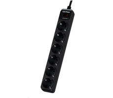 CyberPower B0620SC0-DE schwarz / Überspannungsschutz / 6 Steckdosen / Schalter / 1,8 m