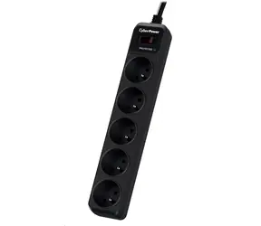 CyberPower B0520SC0-FR schwarz / Überspannungsschutz / 5 Steckdosen / Schalter / 1,8 m