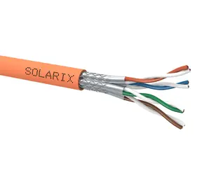 Solarix Installationskabel CAT7A SSTP 500m / Inneninstallation / LSOHFR-Mantel / geschirmt / Spule / orange