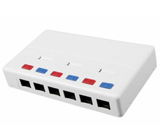 Solarix Multiport-Box 6x RJ45 CAT5E UTP