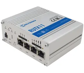 Teltonika RUTX11 Wi-Fi / Router / LAN & Wi-Fi & LTE / 802.11ac / 867 Mbs / (2,4 GHz & 5 GHz) / DS / 3x GLAN & 1x GWAN
