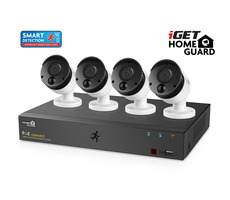 iGet HOMEGUARD HGNVK85304 / 8-Kanal-FullHD-Recorder NVR + 4X IP 1080p-Kamera / 1xHDD SATA / LAN / USB / VGA / HDMI