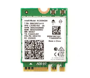 Intel Wi-Fi 6 AX200 NV / Wi-Fi-Adapter / M2.2230 / 802.11ax / Dual-Band 2,4+5 GHz / Bluetooth 5.1 / M.2/AE Key
