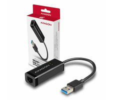 Axagon ADE-SR, USB-A 3.2 Gen 1 - Gigabit-Ethernet-Netzwerkkarte, automatische Installation, schwarz