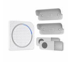 Solight 1L67DT Funk-Türklingel - 2 Tasten - für Steckdose - 200 m weiß / Lerncode