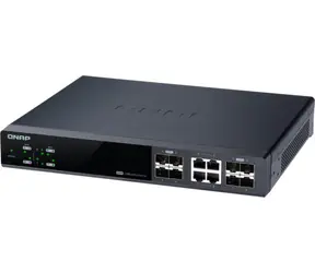 QNAP QSW-M804-4C / Desktop-Switch / 4X 10GbE SFP+ / 8 x 10GbE SFP+ und RJ45 kombiniert / QoS / VLAN