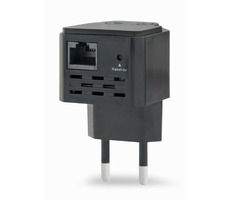 Gembird WNP-RP300-03-BK / WLAN-Repeater / 300 Mbit/s / 1x LAN / 802.11n / schwarz
