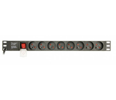 Gembird EG-PDU-014-F PDU für Rack 1U / bis 2500 W / 8x FR Buchse / Kabel 3M (FR)