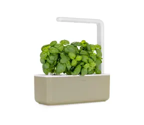 Click And Grow SMART Garden 3 beige / Smarter Blumentopf / automatische Bewässerung / 3x Wachstumskapseln (Basilikum)