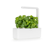 Click And Grow SMART Garden 3 weiß / Smarter Blumentopf / automatische Bewässerung / 3x Anzuchtkapseln (Basilikum)