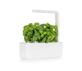 Click And Grow SMART Garden 3 weiß / Smarter Blumentopf / automatische Bewässerung / 3x Anzuchtkapseln (Basilikum)