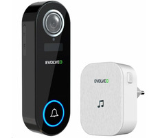 Evolveo Ringo DB2 / Kabellose Video-Türklingel / 130°-Kamera / WLAN / microSD / Nachtsicht / IP65