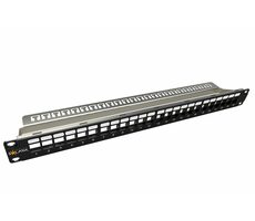 Solarix Patchpanel modular unmontiert 24 Ports schwarz 1U