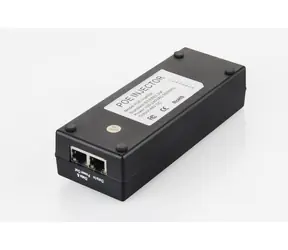 MicroConnect IEEE Gigabit PoE Injektor schwarz / 802.3 AF / 15,4W 
