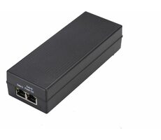 MicroConnect IEEE Gigabit PoE Injector UK schwarz / 802.3 AF / 15,4W 