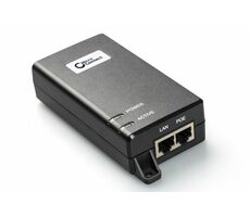 MicroConnect IEEE Gigabit PoE Injektor schwarz / 802.3 AF/ at / 60W 
