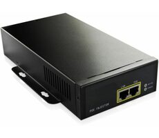 MicroConnect IEEE Gigabit PoE Injektor schwarz / 802.3 AF/ at / 95W 