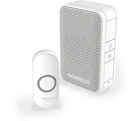 Honeywell Home DC311N Funk-Türklingel Serie 3/4 Melodien/tragbare Basis weiß/Design. Taste