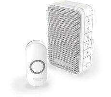 Honeywell Home DC313N Drahtlose Türklingel Serie 3/6 Melodien/tragbare Basis/Design. Taste