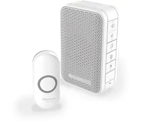 Honeywell Home DC313N Drahtlose Türklingel Serie 3/6 Melodien/tragbare Basis/Design. Taste