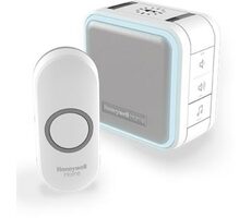 Honeywell Home DC515N Funk-Türklingel Serie 5 / 150 m / 6 Melodien / tragbarer Sockel weiß / Design. Taste