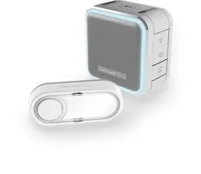 Honeywell Home DC515SG Funk-Türklingel Serie 5 / 150 m / 6 Melodien / tragbare Basis grau / Namenstaste