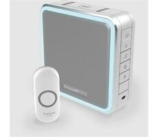 Honeywell Home DC915NG Funk-Türklingel Serie 9 grau / 200 m / 8 Melodien / tragbare Basis / Design / Taste