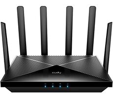 Cudy AX3000 5G-Router / 1x WAN + 3x LAN RJ45 1000 Mbit/s / 2,4 GHz 574 Mbit/s / 5 GHz 2402 Mbit/s