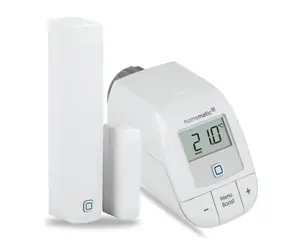 Homematic IP Starterset - Heizungssteuerung / 1x Thermostatkopf & 1x Fenster- und Türsensor - magnetisch 