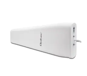Qoltec 57032 Wi-Fi-Innenantenne 5G LTE 3M weiß / aktive Innenantenne / DUAL / 14dBi / IP67