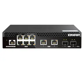 QNAP QSW-M2106PR-2S2T / Switch / 6x2,5GbE RJ45 / 2x10GbE RJ45 / 2x10GbE SFP+ / verwaltet