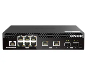 QNAP QSW-M2106R-2S2T / Switch / 6x2,5GbE RJ45 / 2x10GbE RJ45 / 2x10GbE SFP+ / verwaltet