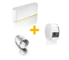 Somfy TaHoma Switch Steuergeräte-Set + Innensicherheit Kamera + EIN-AUS-Stecker io-Buchse (Typ E) / WLAN