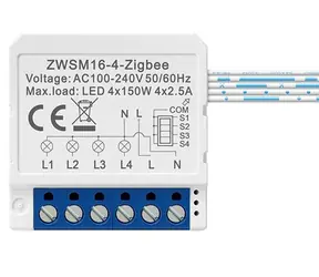 Avatto ZWSM16-W4 weiß / Smart Switch / 4 Kanäle / ZigBee