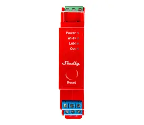 Shelly Pro 1PM rot / Smart Switch mit Verbrauchsmessung / 1 Kanal / BT 4.2 / WiFi