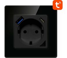 Avatto N-WOT10-USB-B schwarz / Smart-Steckdose / USB-A & USB-C / WLAN / Tuya 