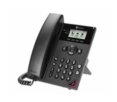 Poly VVX 150 schwarz / IP-Telefon / 2 Leitungen / 2,5" Display / 2x RJ-45 / PoE