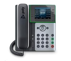 Poly Edge E320 silber / IP-Telefon / 32 Leitungen / 3,5" Display / 2x RJ-45 / PoE / Bluetooth / NFC