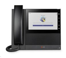 Poly CCX 600 schwarz / Multimedia-Telefon / MS Teams / 24 Leitungen / 7" Display / 2x RJ-45 / WiFi / BT / PoE