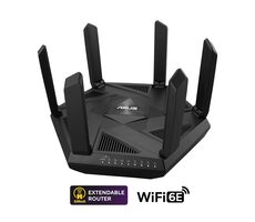 Asus RT-AXE7800 / WLAN-Router AXE7800 / 2,4 GHz 574 Mbit/s / 5 GHz 4804 Mbit/s / 6 GHz 2402 Mbit/s / WAN + 4X LAN / USB 3.2