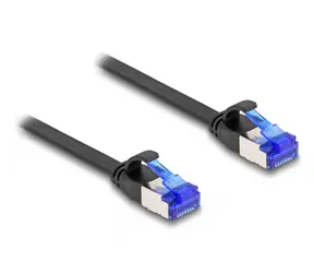 DeLock Patchkabel RJ-45 (M) - RJ-45 (M) flach Cat.6A 2m schwarz