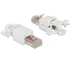 DeLock Stecker RJ45 Cat.6 UTP weiß 2 Stk