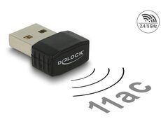 DeLock USB 2.0 WLAN-Adapter 433 + 150 Mbit/s schwarz 
