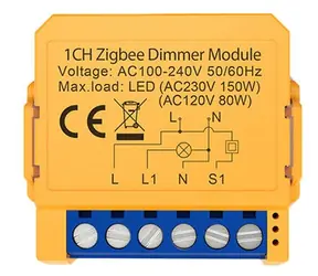 Avatto ZDMS16-1 gelb / Intelligenter Schalter / 1 Kanal / ZigBee